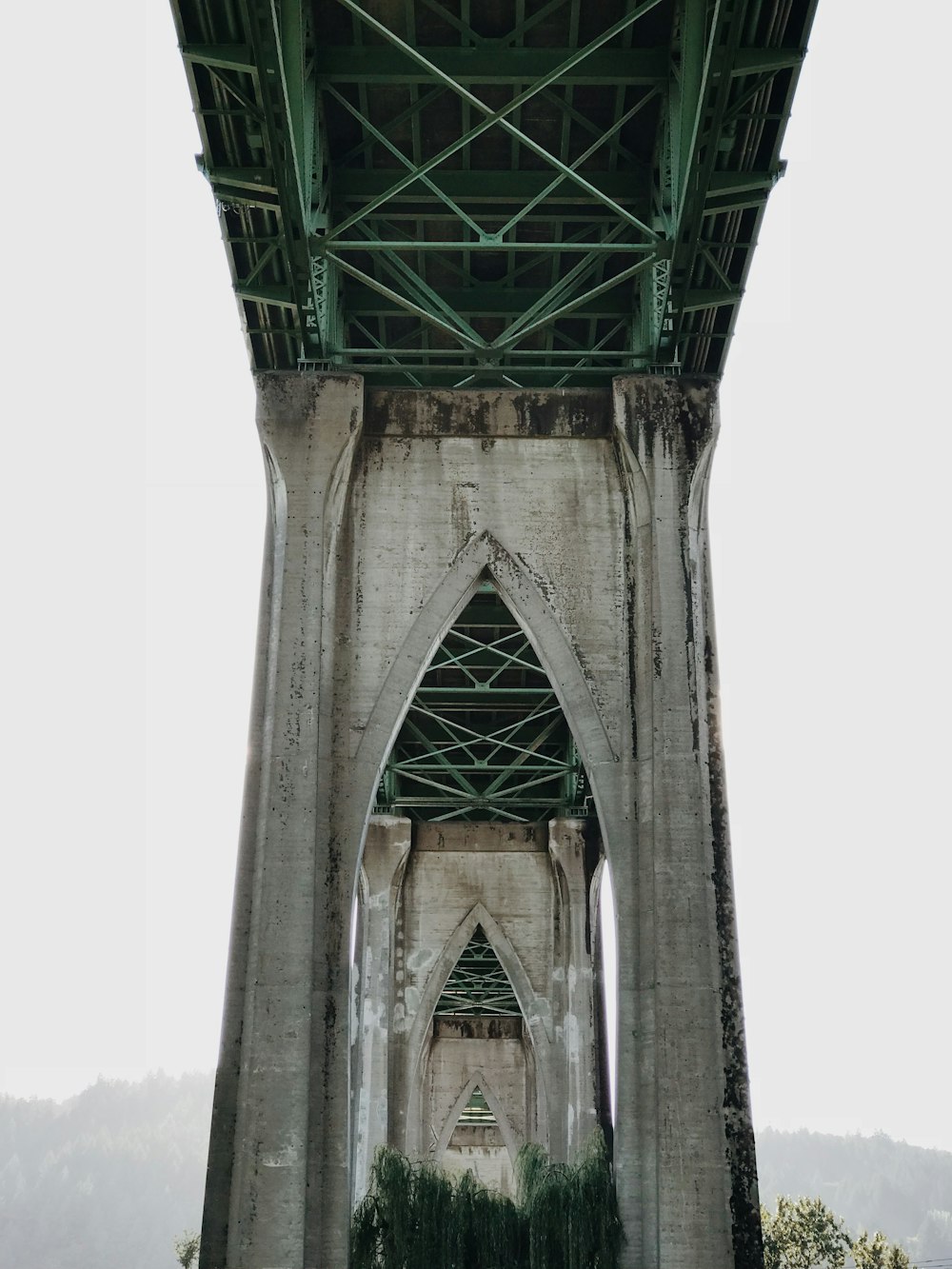 a very tall bridge with a very tall tower