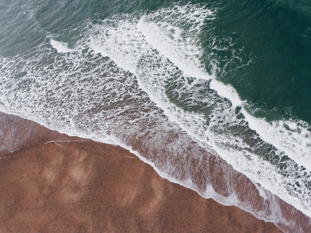 top view of seashore