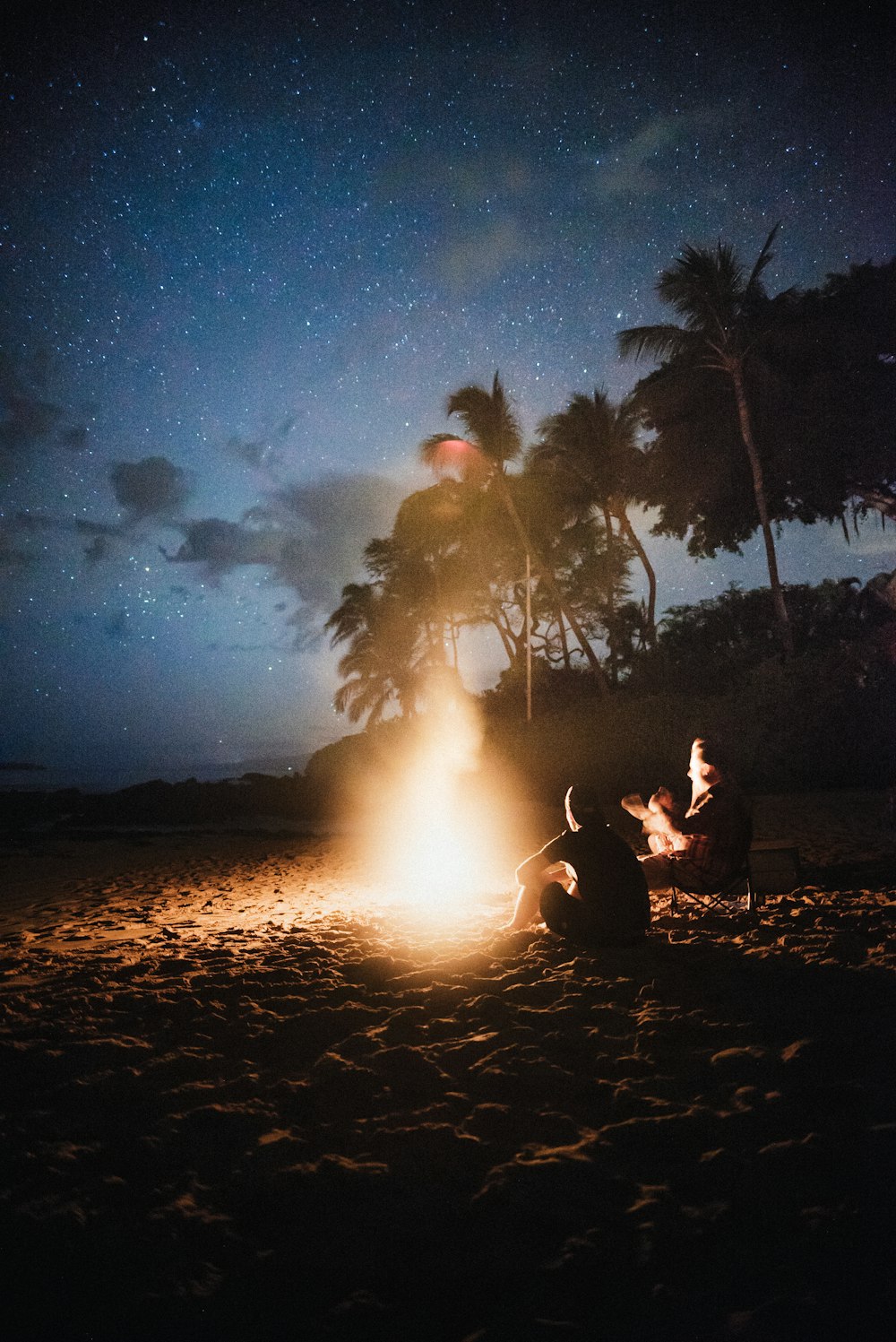 time lapse photography of bonfire