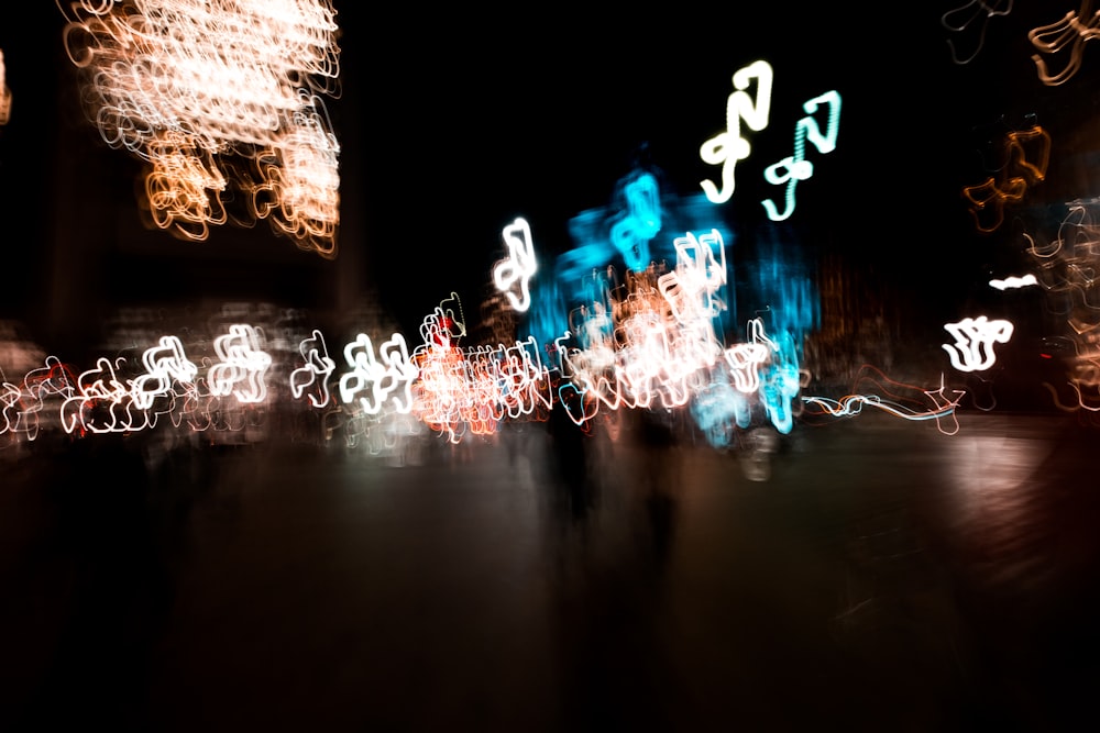 lights on trees during night time