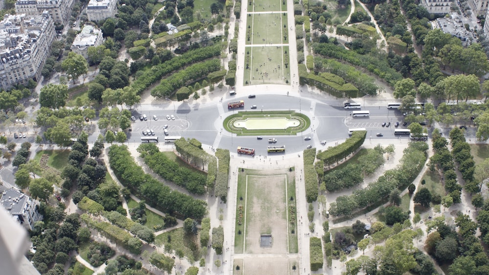 top view photo of road