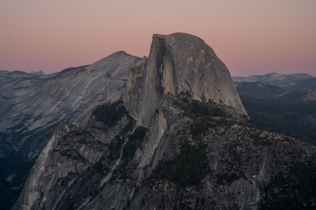 Half Dome at sunset in Yosemite