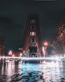 cityscape by night photography