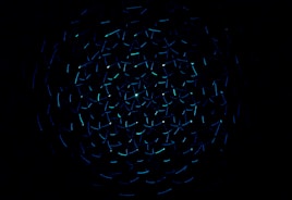 light decorations in dark area
