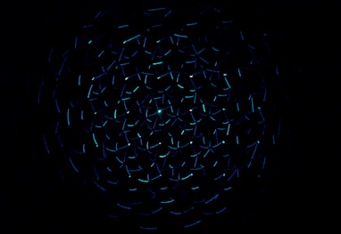 light decorations in dark area