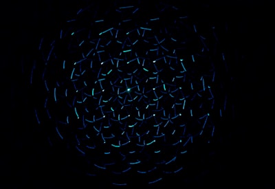 light decorations in dark area