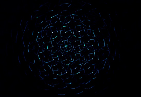 light decorations in dark area