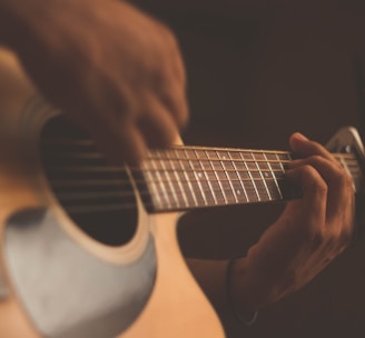 person playing guitar