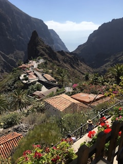 A scenic mountain village where an expat is exploring local culture and traditions.