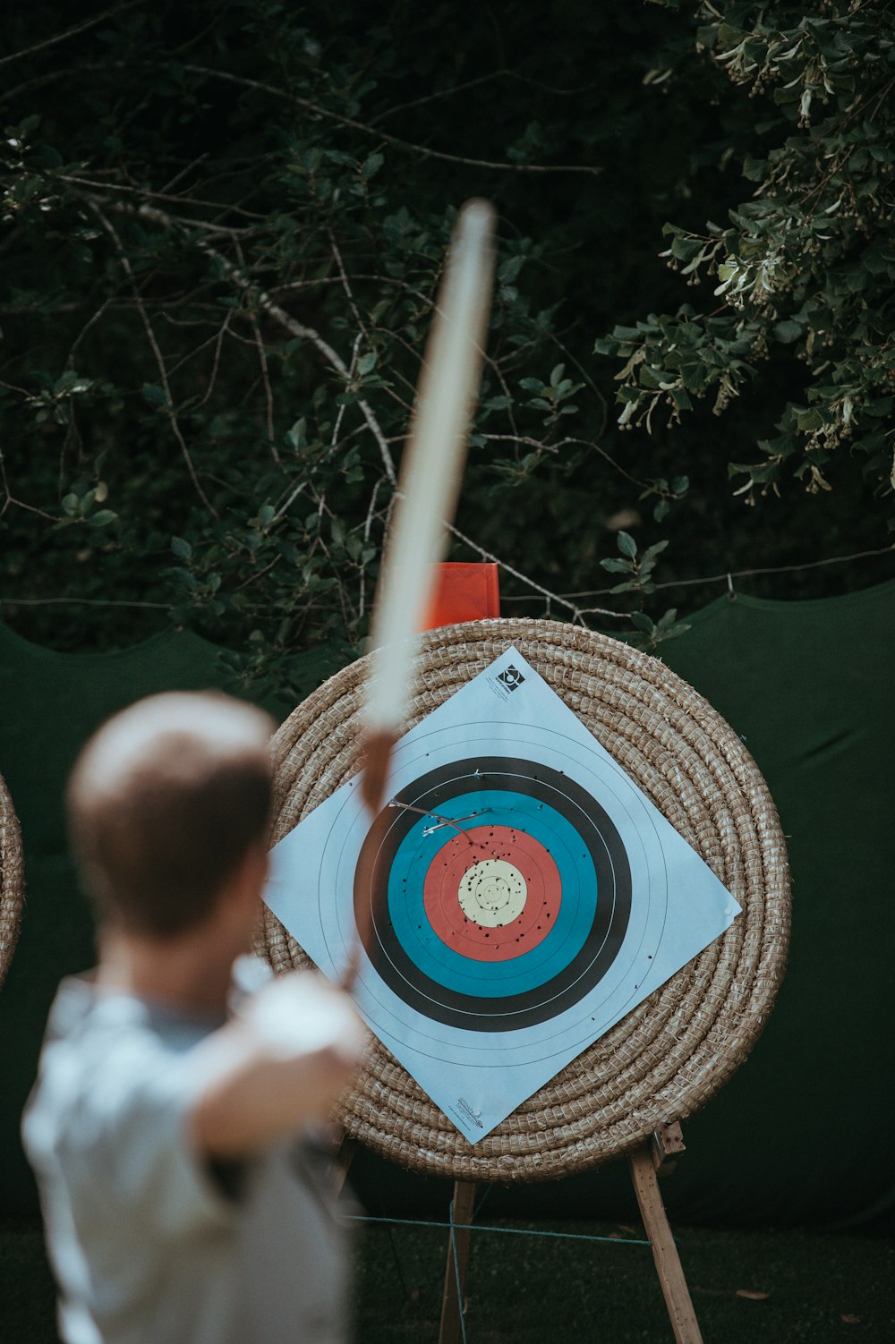 selective focus photography of arrow target