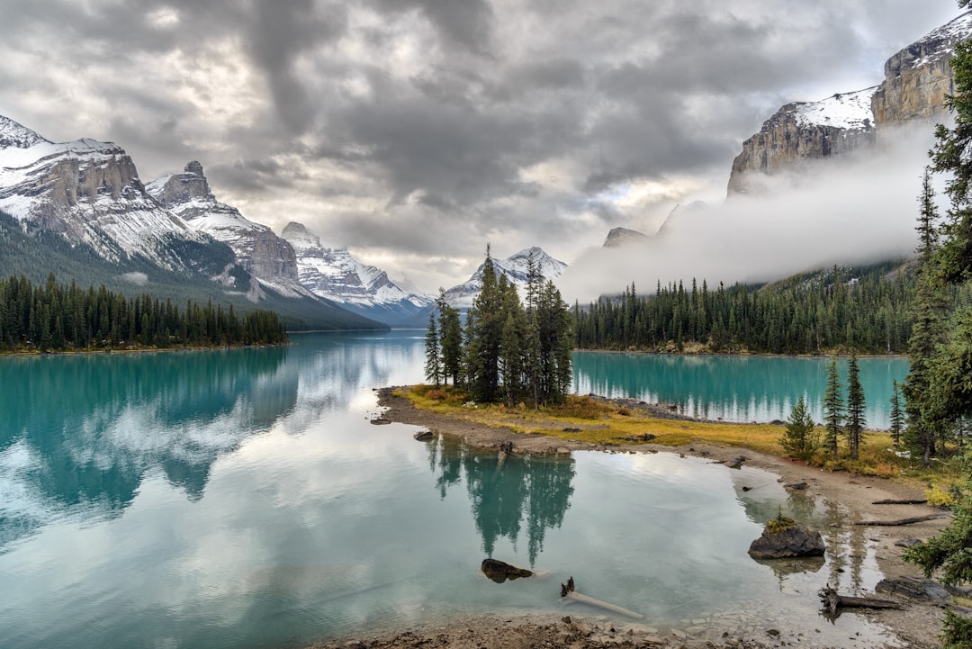 Mountain photo spot Spirit Island Maligne Lake