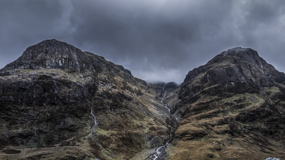 mountains under cloudy sky during daytime