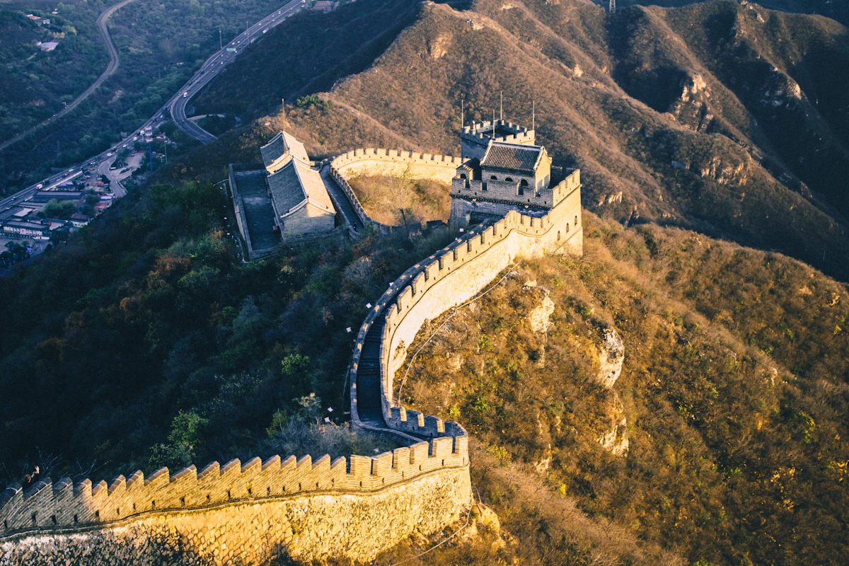 Vista aérea de la Gran Muralla China