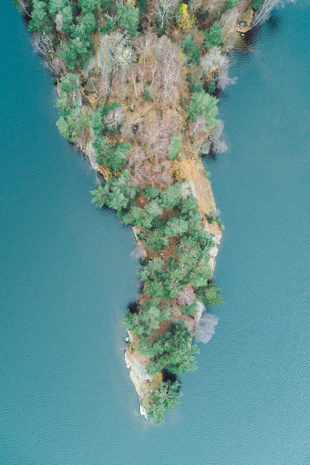 aerial photography of island