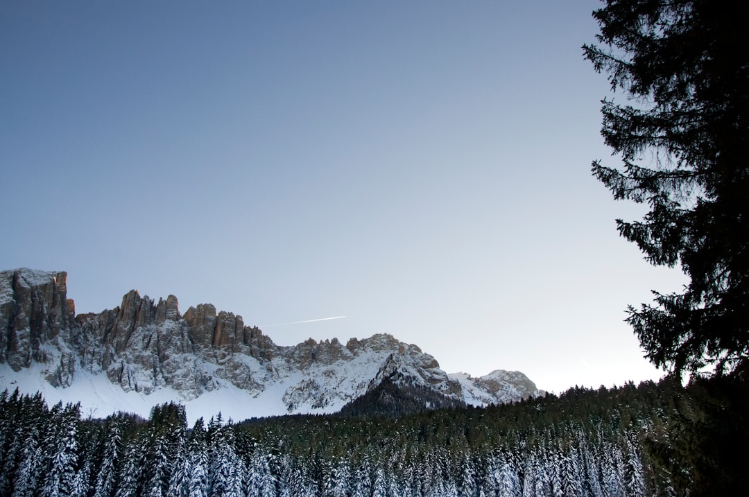 Mountain range photo spot Lake of Carezza Rosengarten group