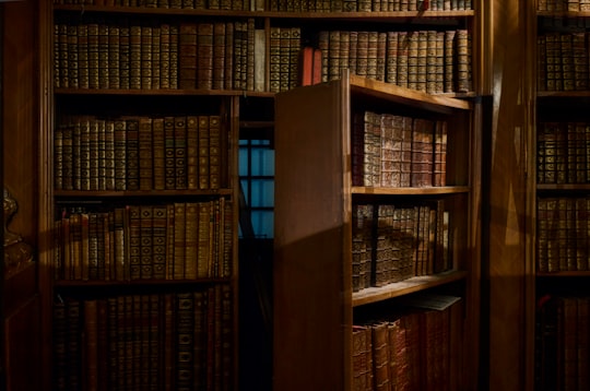 opened secret door inside library in Austrian National Library Austria