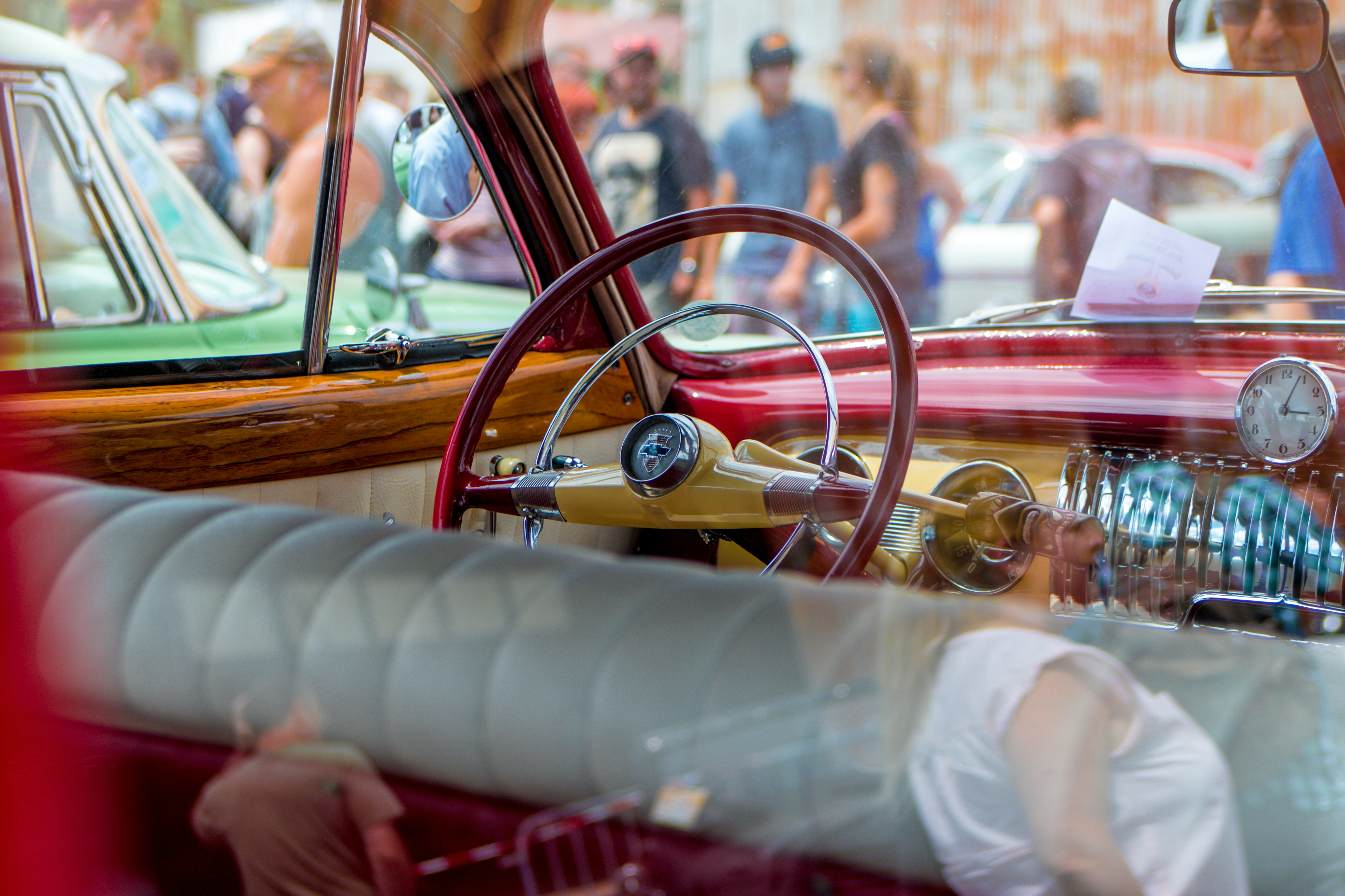 Photography Of Red And Brown Vehicle Interior Photo Free