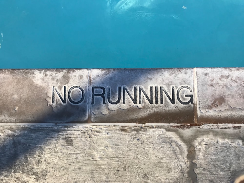 No running-printed pool ground