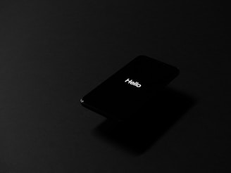 black iPhone turned on