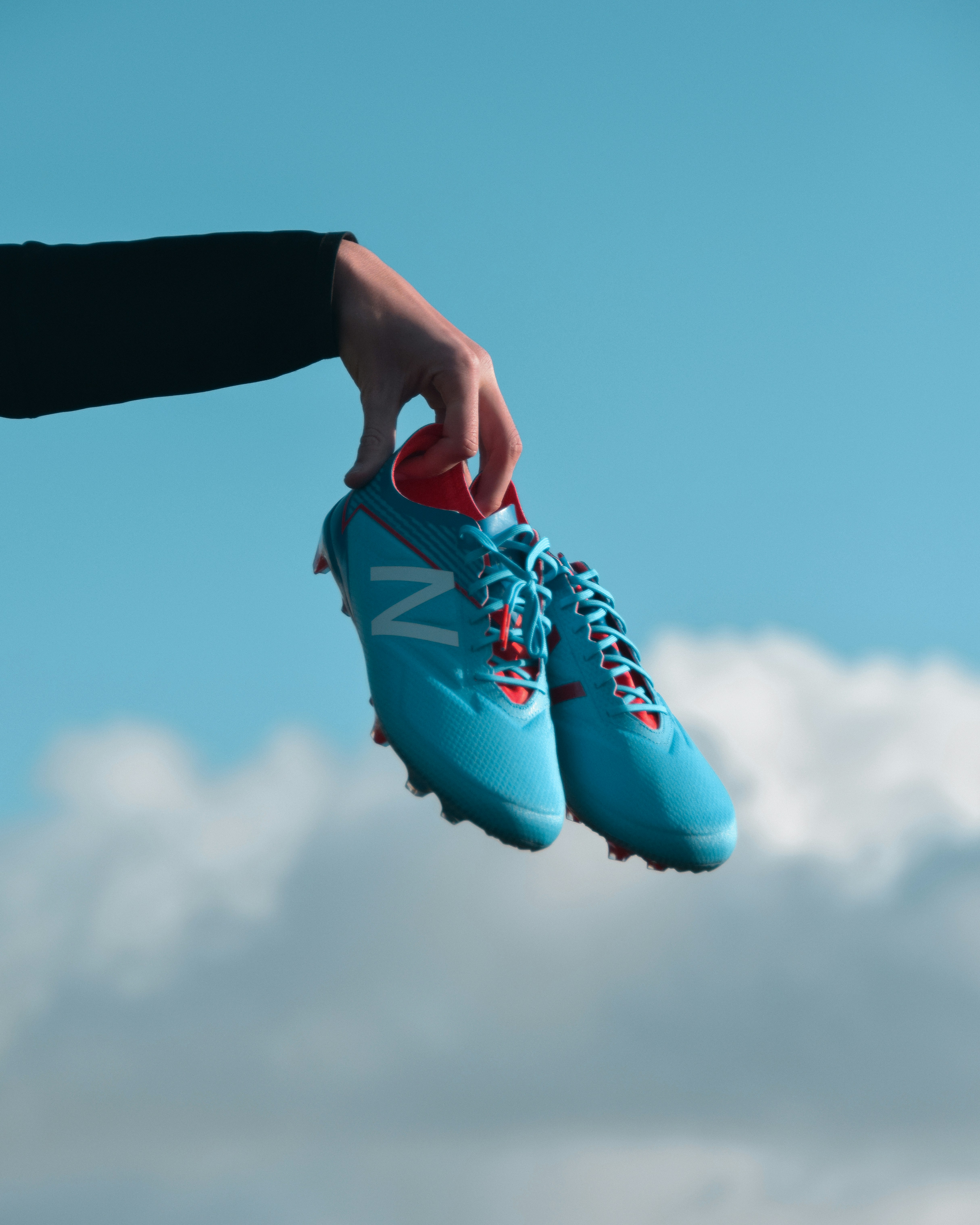 Photo shoot for the new release of New Balance football cleats.