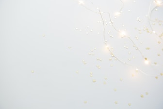 star sequins on white platform