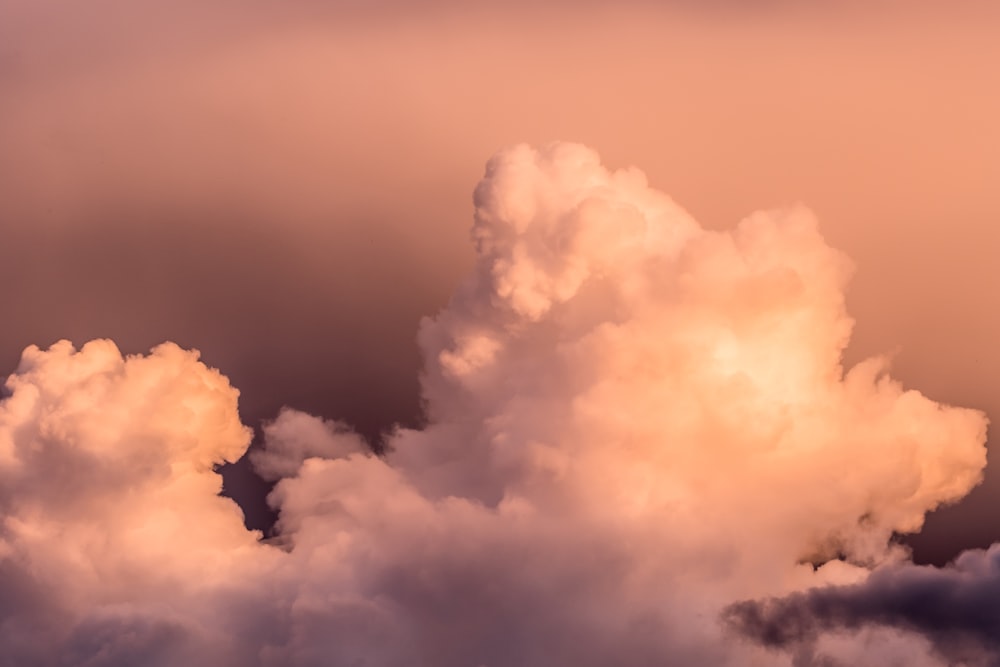 white clouds during sunset