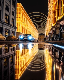 person walking beside street