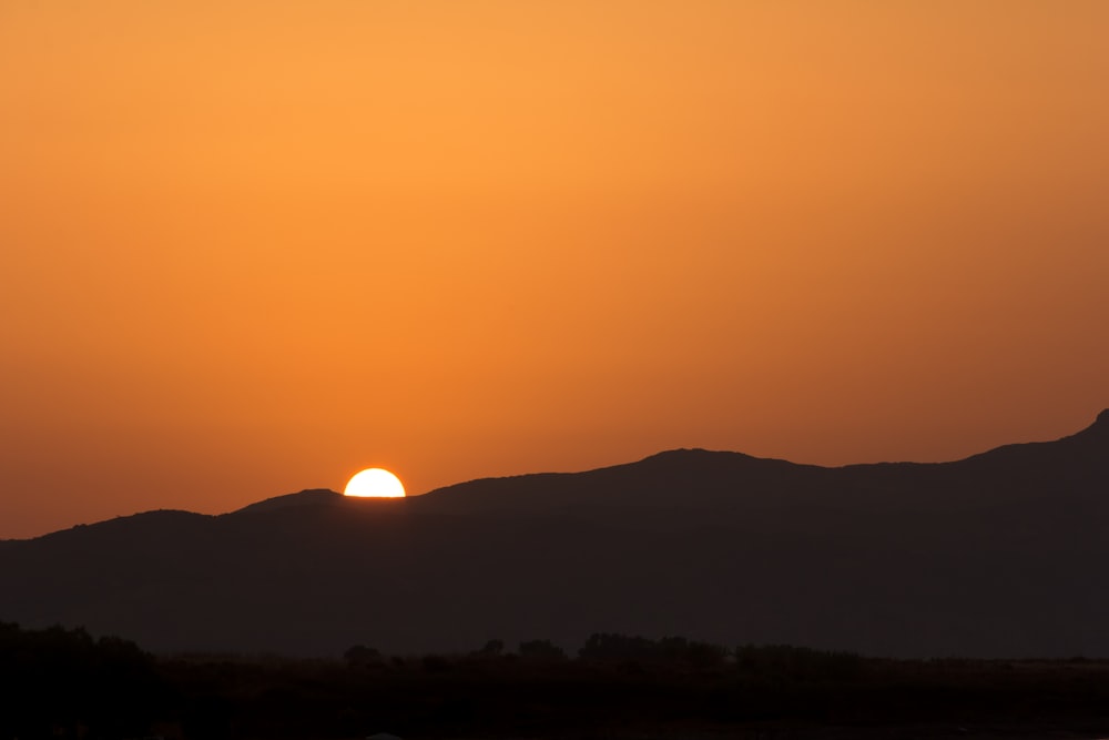 sunset over the horizon