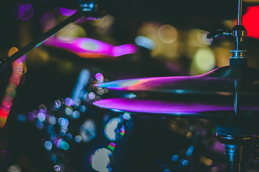 purple cymbals closeup photography