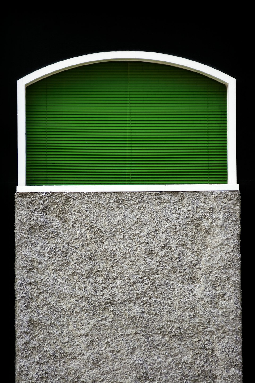 green window blinds