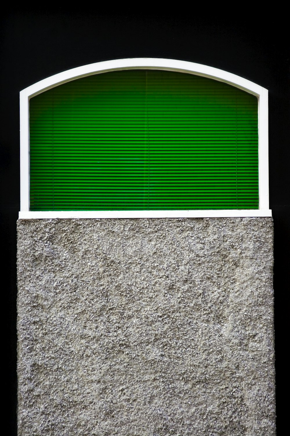 green window blinds