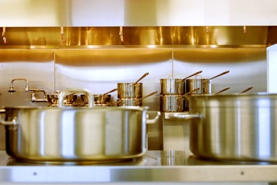 Stainless steel pots and pans