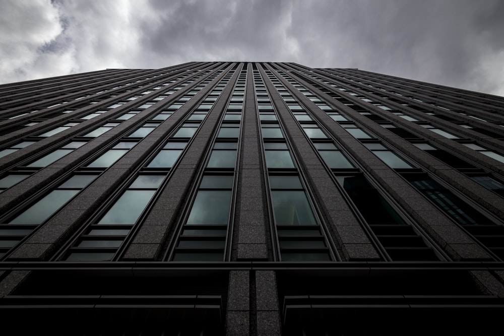 worm's eye view of building during cloudy day