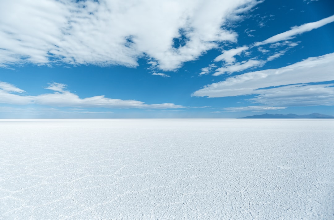 field with cloudy sky,