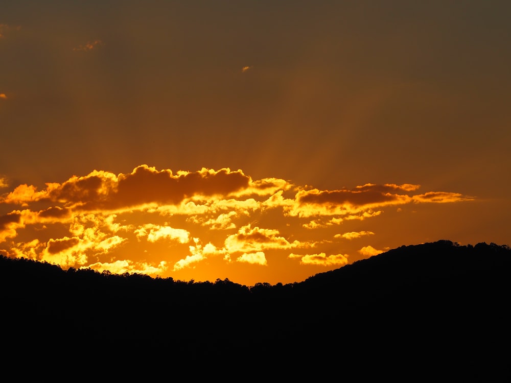 silhouette of mountain