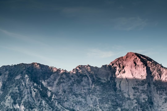 brown mountain peak close aerial photo in Mount Rinjani Indonesia