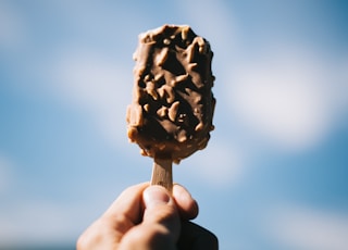 person holding popsicle