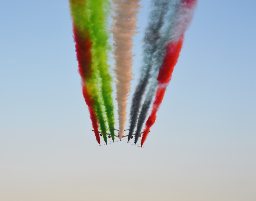 multicolored airshow