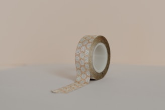 orange and gray floral tape