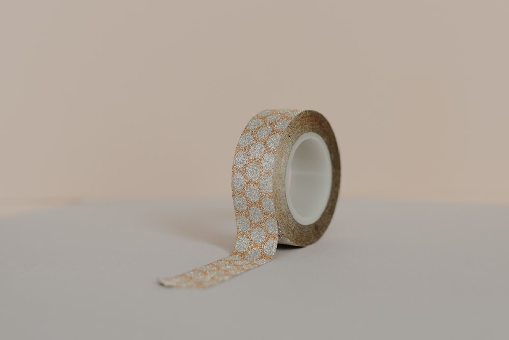 orange and gray floral tape