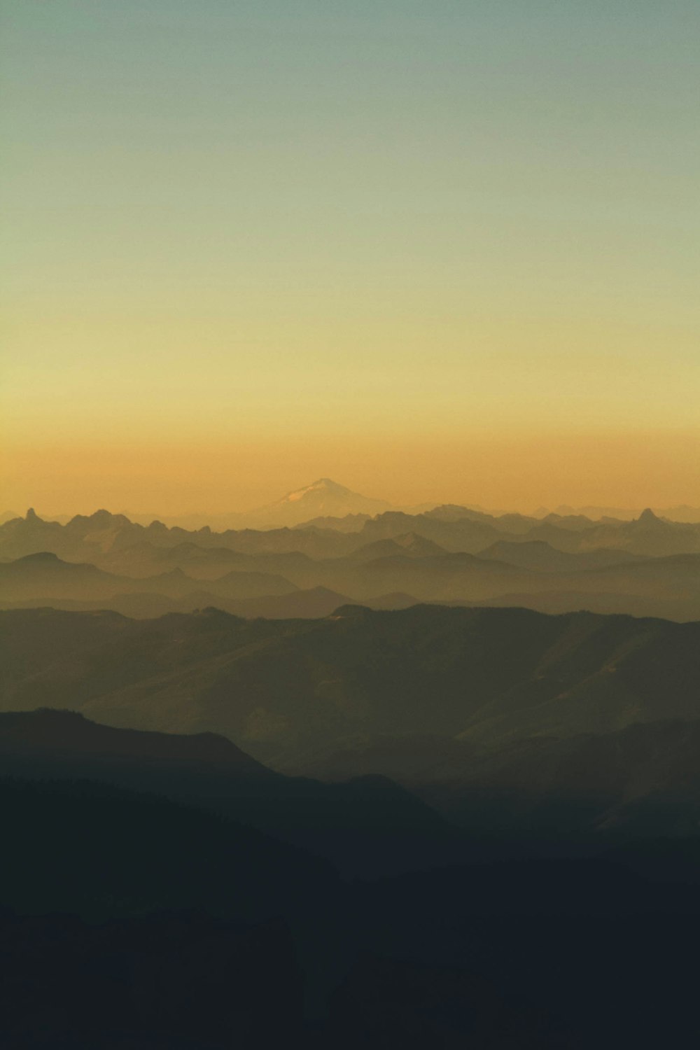 silhouette of mountains