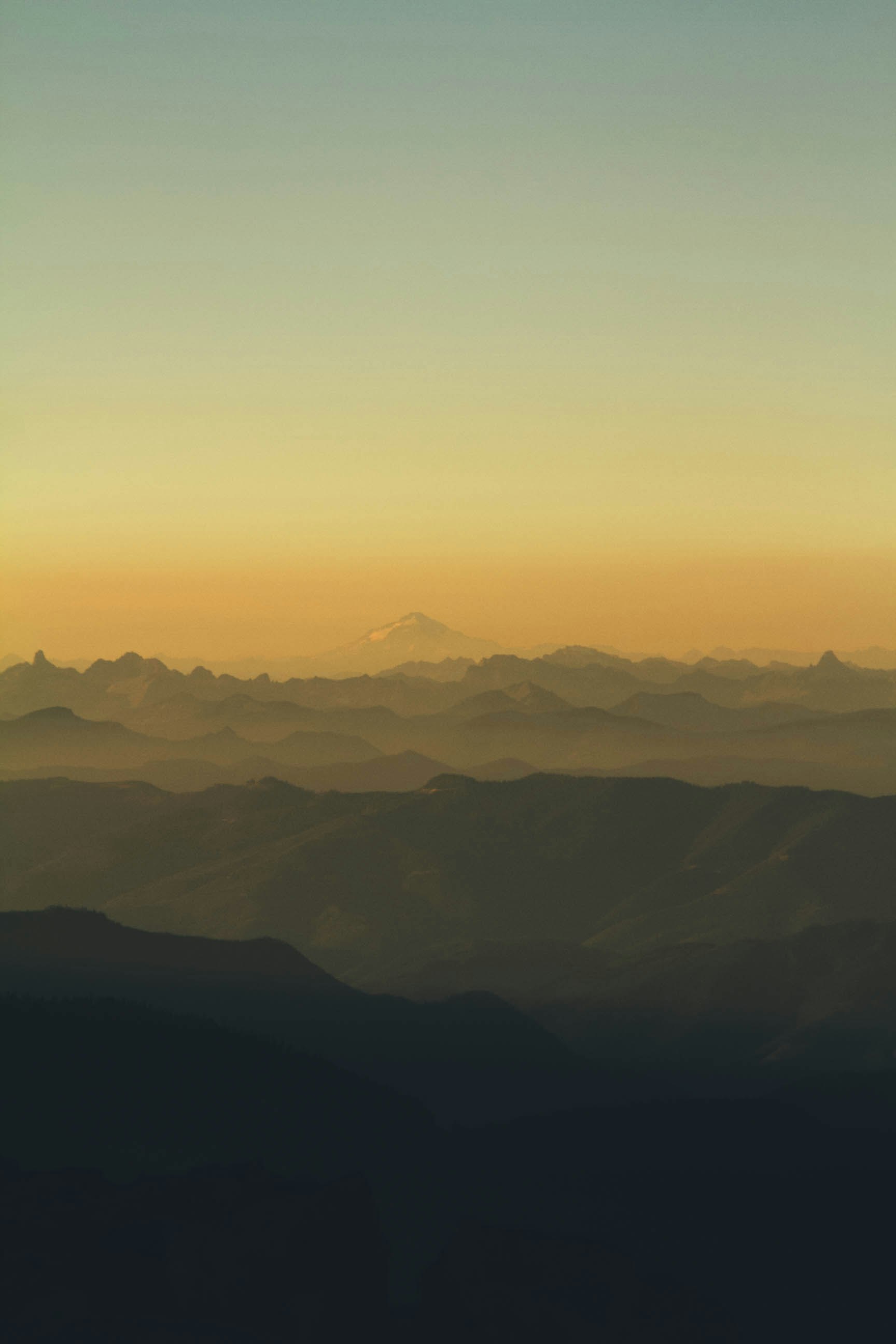 silhouette of mountains