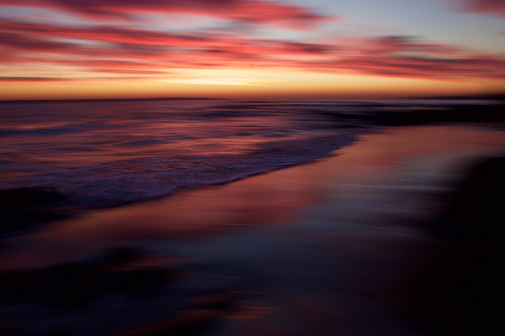 time lapse photography of seashore