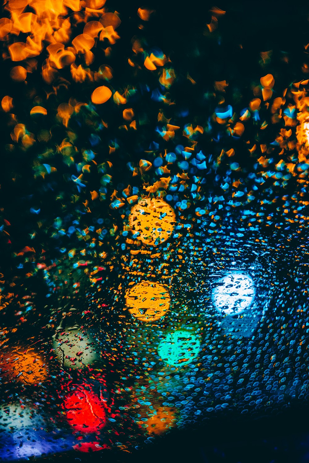 Lumières bokeh multicolores