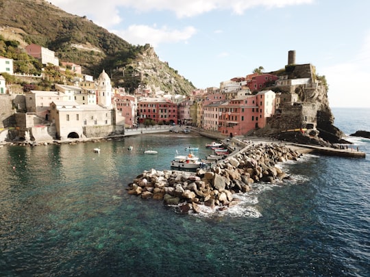 village beside body of water in Parco Nazionale delle Cinque Terre Italy
