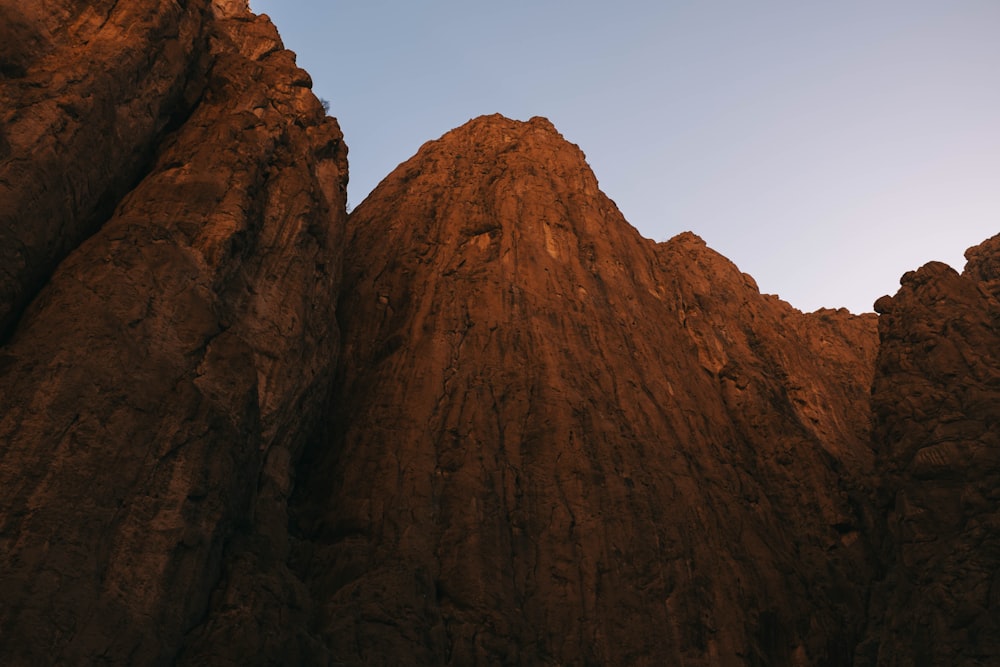 rock formation under blue sky