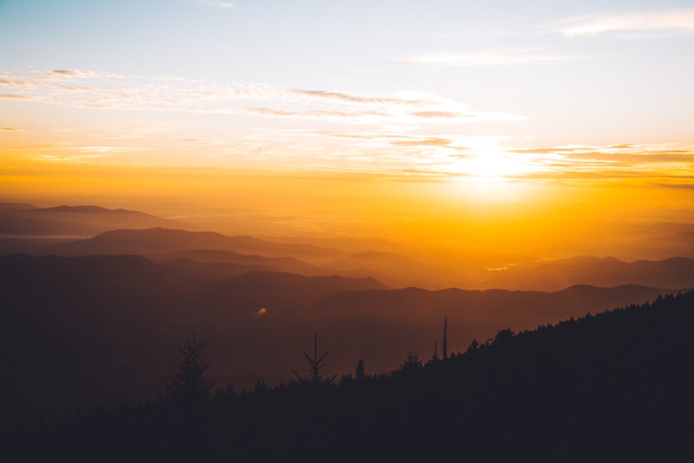 silhouette of mountain