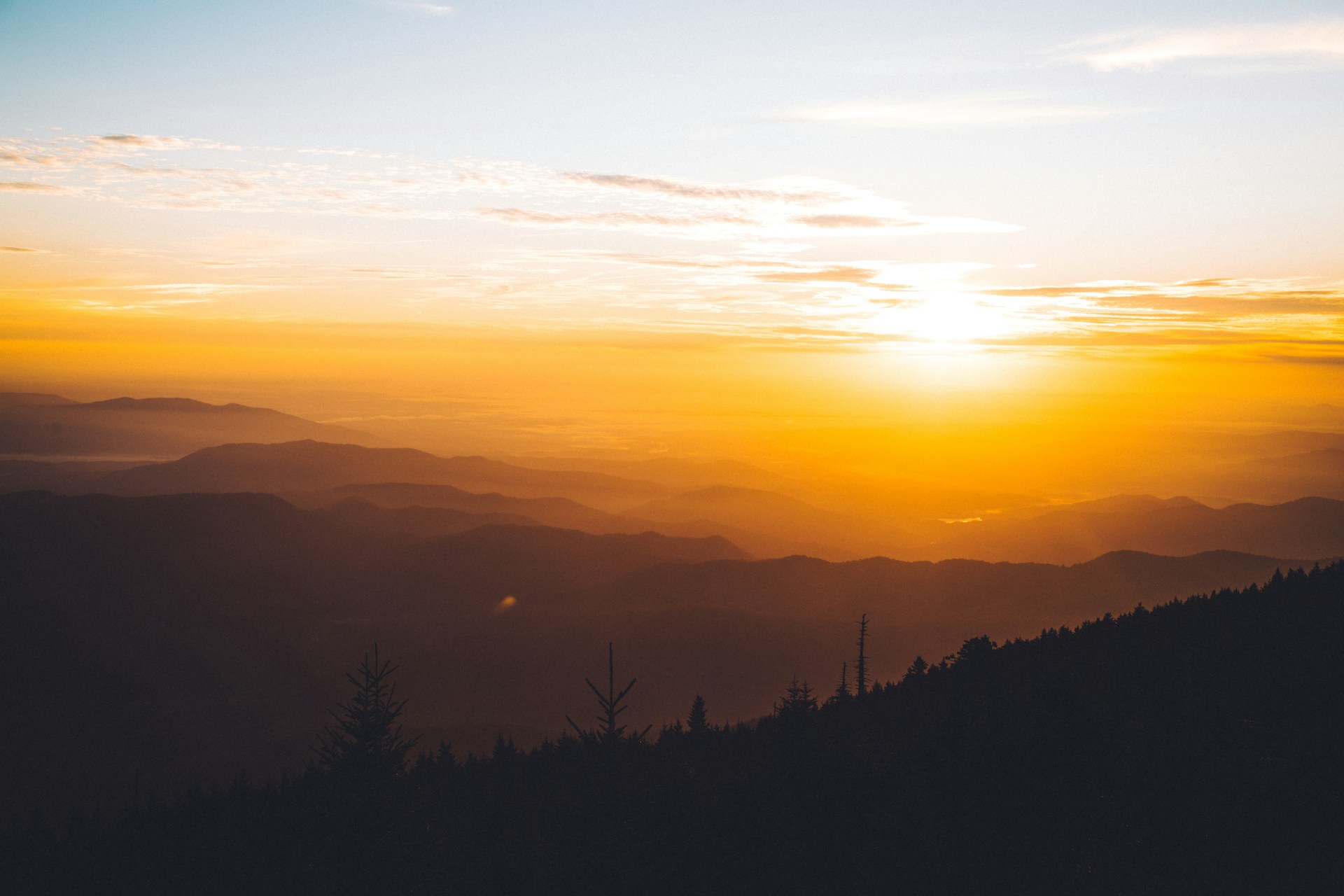 silhouette of mountain