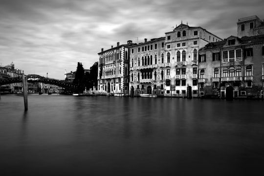 concrete buildings beside body of water in Gallerie dell'Accademia Italy
