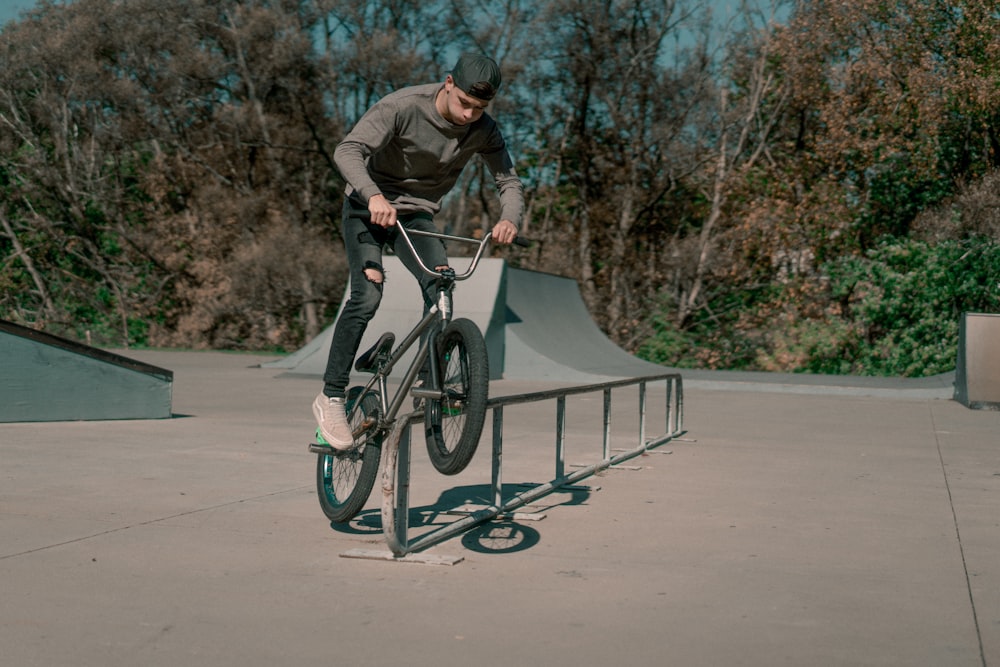 person riding BMX bike